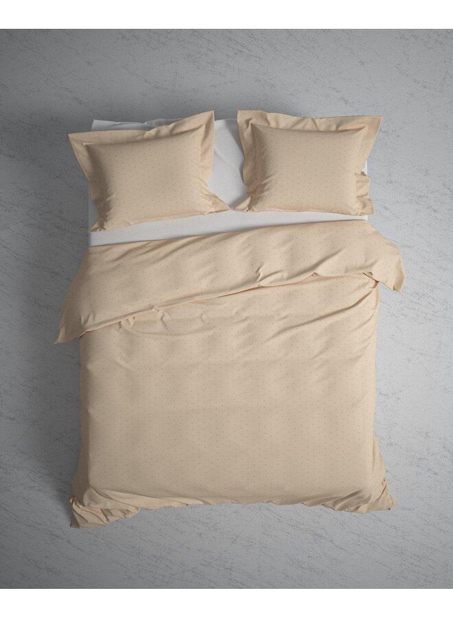 Heckett & Lane Dekbedovertrek Puntini Beige - Katoensatijn