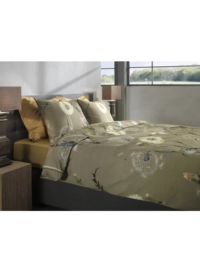 Heckett & Lane Dekbedovertrek Zelena Groen - Twill Katoen