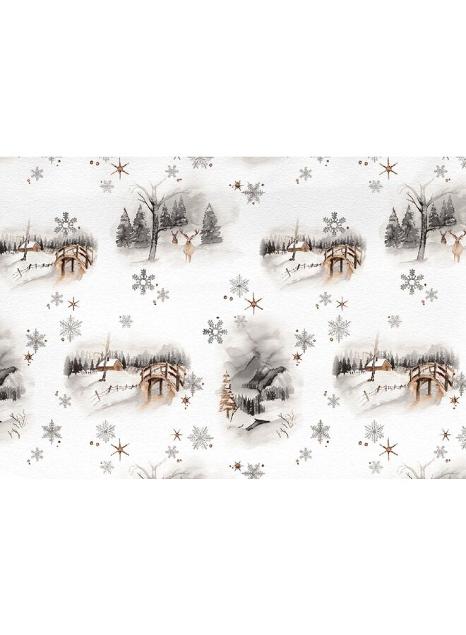 Romanette Dekbedovertrek Snowdonia Wit - Flanel