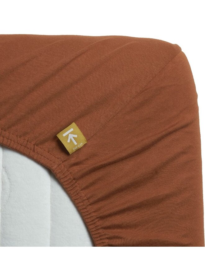 Hoeslaken Topper Bruin - Jersey