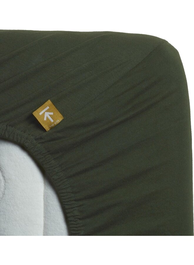 Hoeslaken Topper Donker Groen - Jersey