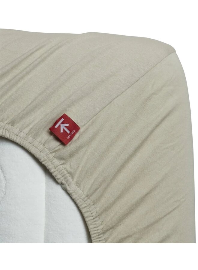 Hoeslaken Splittopper Zand - Jersey