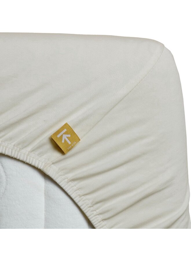 Hoeslaken Splittopper Creme - Jersey