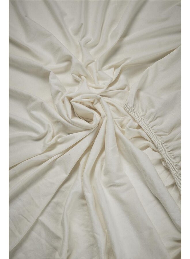 Beddinghouse Hoeslaken Splittopper Creme - Jersey