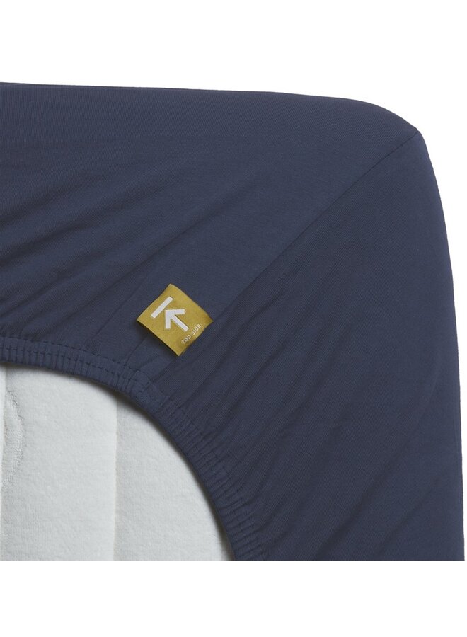 Hoeslaken Splittopper Donker Blauw - Lycra Jersey