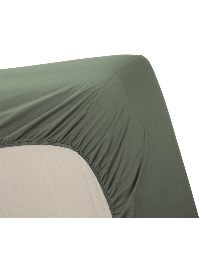 Ambiante Hoeslaken Groen - Bamboe Katoen