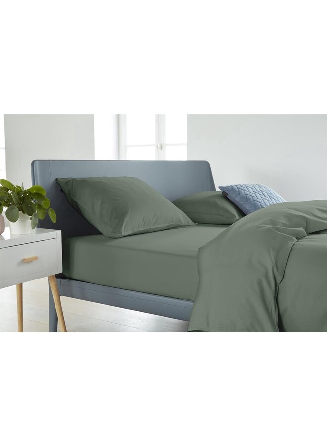 Ambiante Hoeslaken Groen - Bamboe Katoen