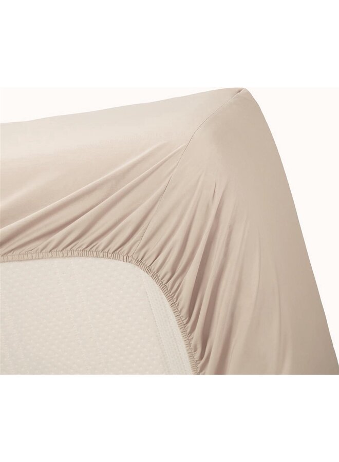 Hoeslaken Zand - Bamboe Katoen