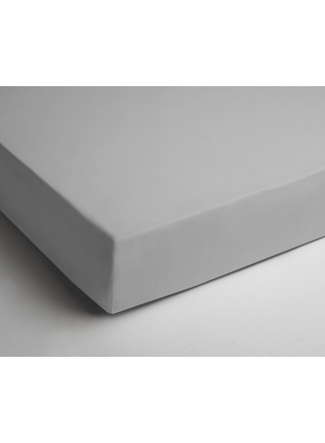 Papillon Hoeslaken Topper Lichtgrijs - Percale Katoen