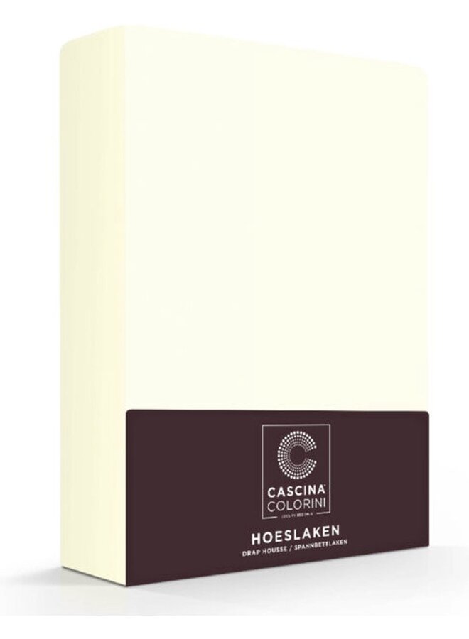 Hoeslaken Ivoor - Egyptisch Percale Katoen