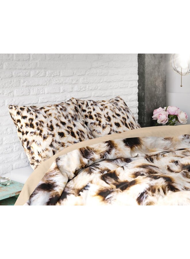 Dremahouse Dekbedovertrek Cheetah Skin Taupe - Katoen