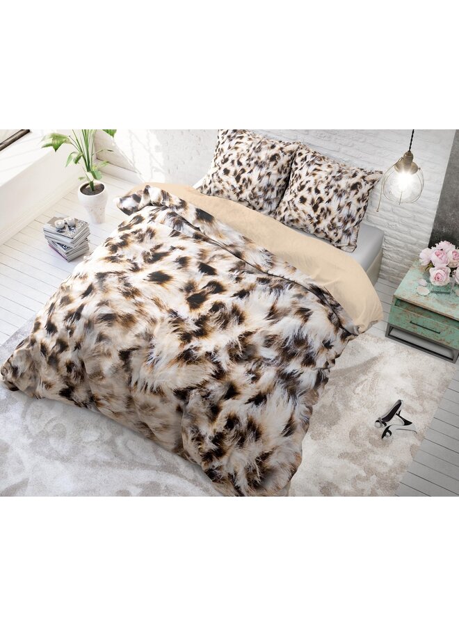 Dremahouse Dekbedovertrek Cheetah Skin Taupe - Katoen