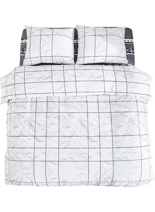 Dekbedovertrek Scandinavian Sketch Wit - Katoen