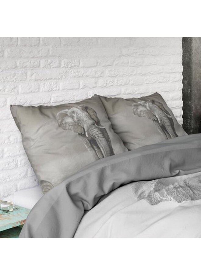 Dremahouse Dekbedovertrek Elegant Elephant Grijs - Katoen