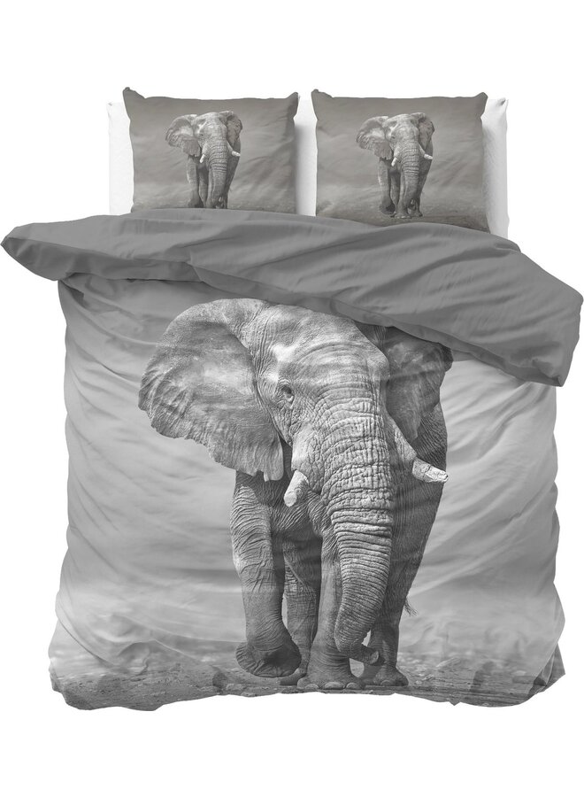 Dekbedovertrek Elegant Elephant Grijs - Katoen PL3
