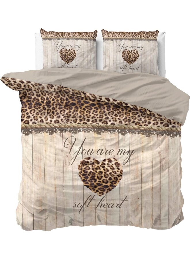 Dekbedovertrek Home is Love Taupe - Katoen PL3