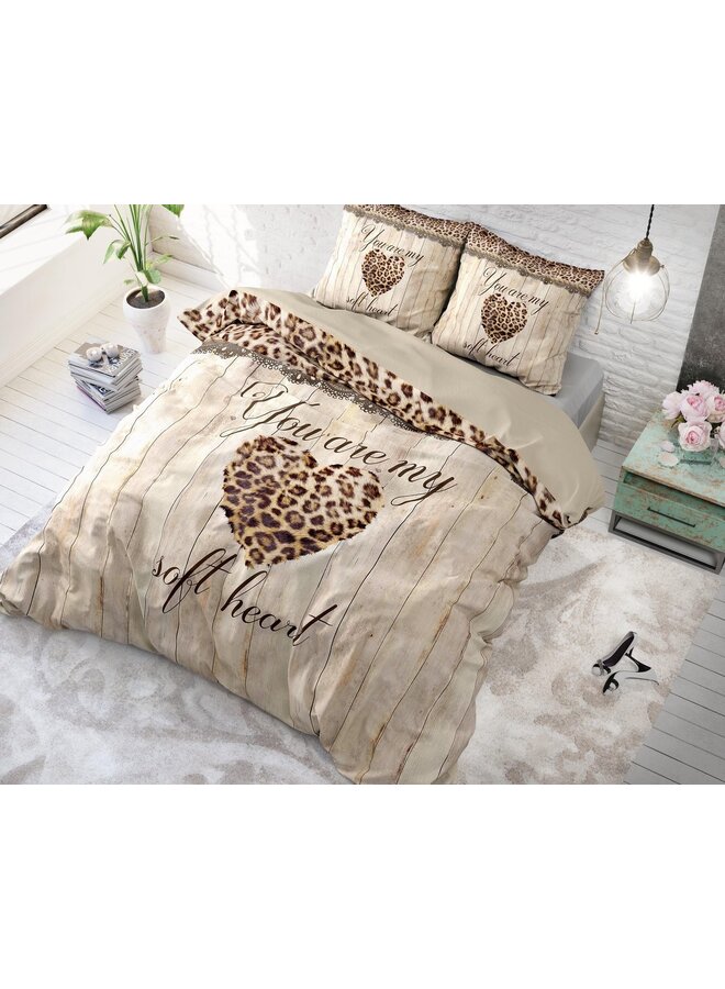 Dremahouse Dekbedovertrek Home is Love Taupe - Katoen