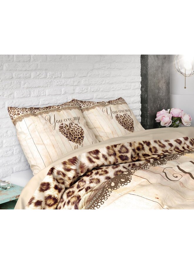 Dremahouse Dekbedovertrek Home is Love Taupe - Katoen