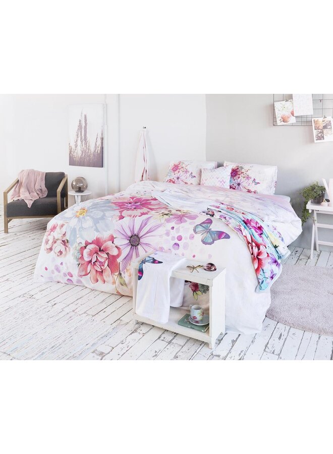 Endless Mae Dekbedovertrek Sarah Wit - Katoen