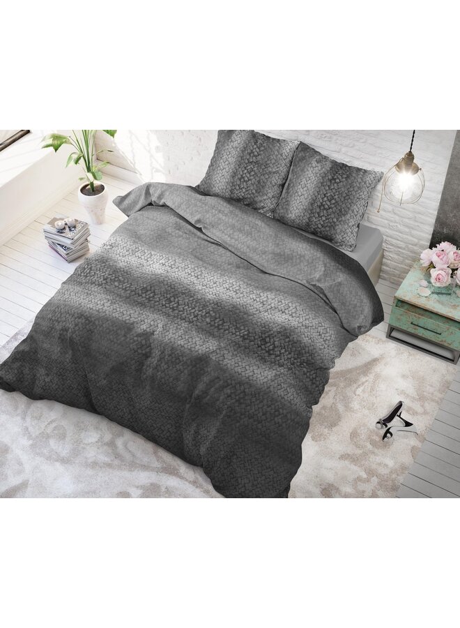 Dremahouse Dekbedovertrek Gradient Knits Antraciet - Katoen