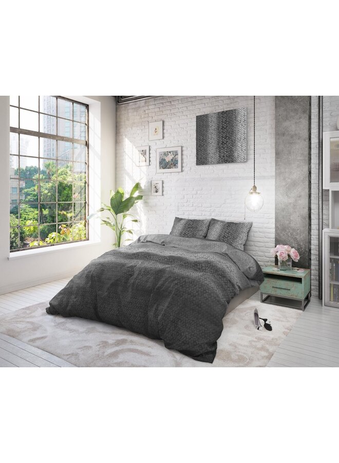 Dremahouse Dekbedovertrek Gradient Knits Antraciet - Katoen