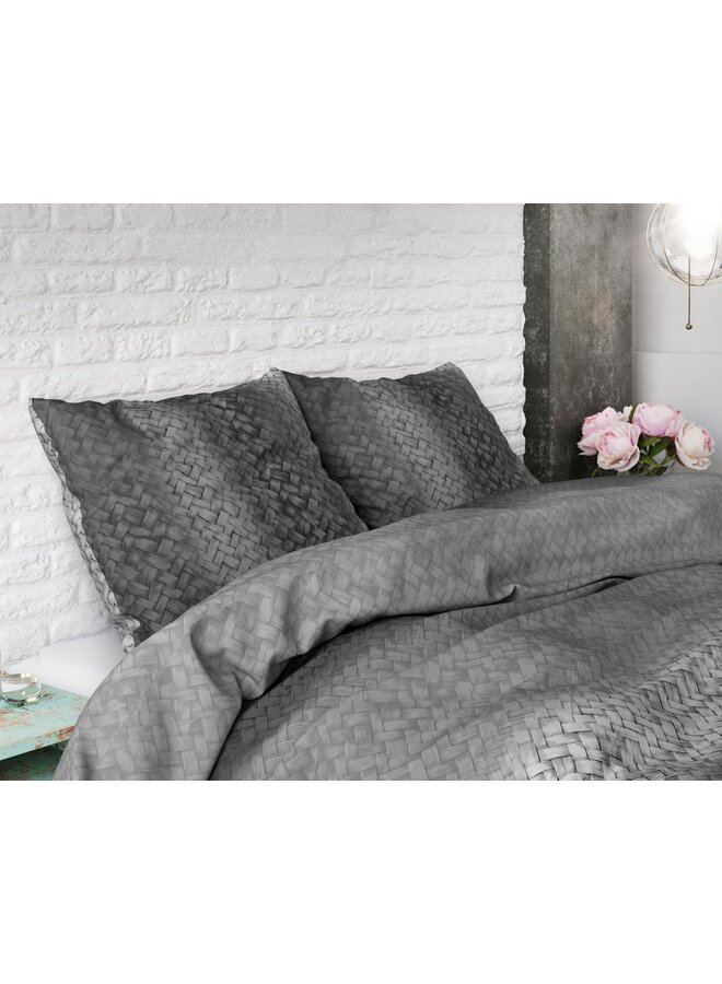 Dremahouse Dekbedovertrek Gradient Knits Antraciet - Katoen