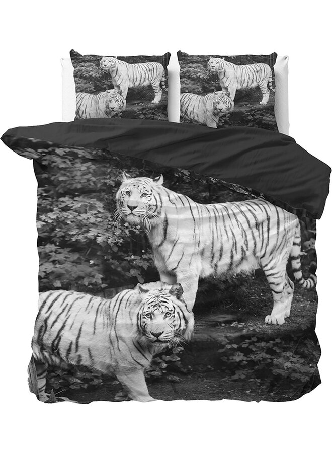 Dekbedovertrek Tiger Grijs - Katoen
