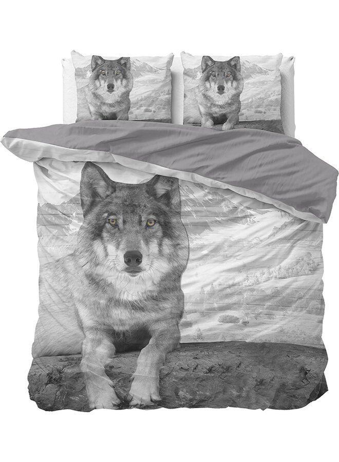 Dekbedovertrek Wolf Nature Grijs - Katoen PL2