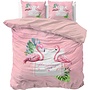 Dremahouse Dekbedovertrek Sunny Flamingo's Roze - Katoen