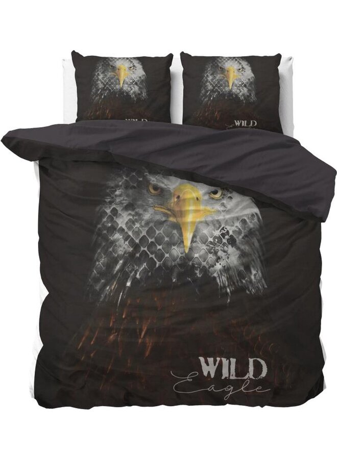 Dekbedovertrek Wild Eagle Zwart - Katoen PL3