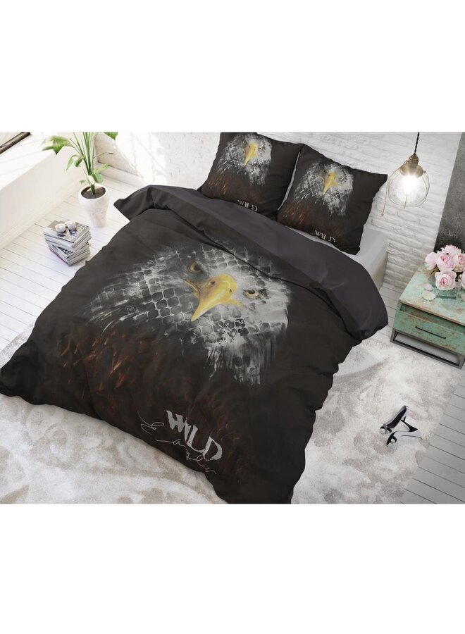 Dremahouse Dekbedovertrek Wild Eagle Zwart - Katoen