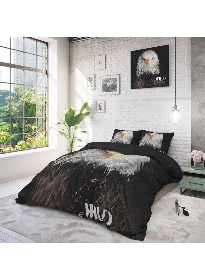 Dremahouse Dekbedovertrek Wild Eagle Zwart - Katoen