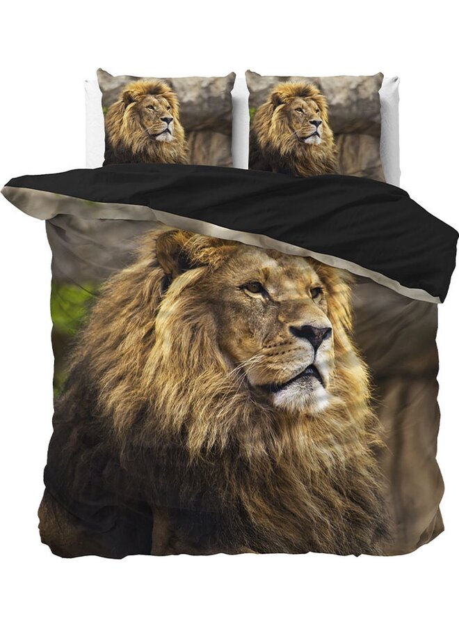 Dremahouse Dekbedovertrek Lion Mind Taupe - Katoen