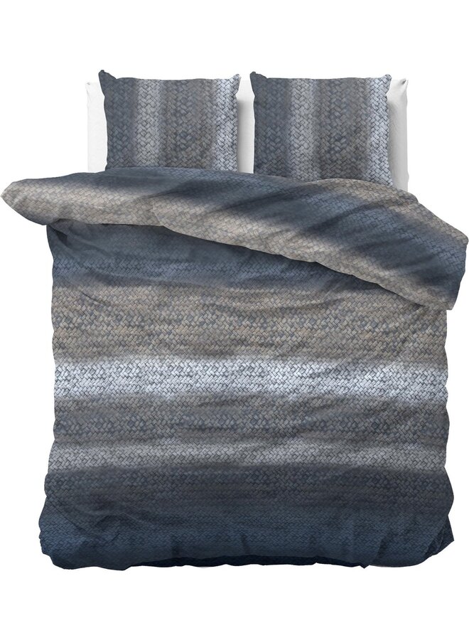 Dekbedovertrek Gradient Knits Blauw - Katoen
