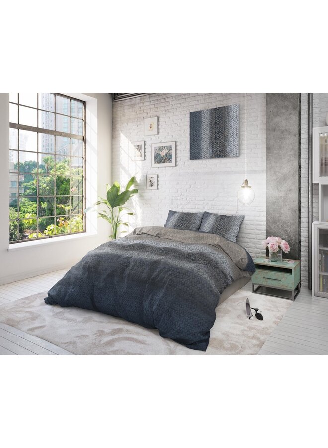 Dremahouse Dekbedovertrek Gradient Knits Blauw - Katoen