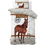 Dremahouse Dekbedovertrek Kids Horse Riding Bruin - Katoen