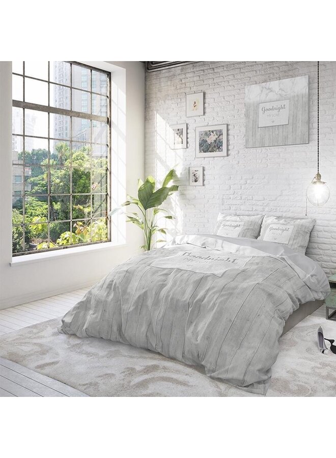 Sleeptime Dekbedovertrek Marble Goodnight 3 Grijs - Blended Katoen