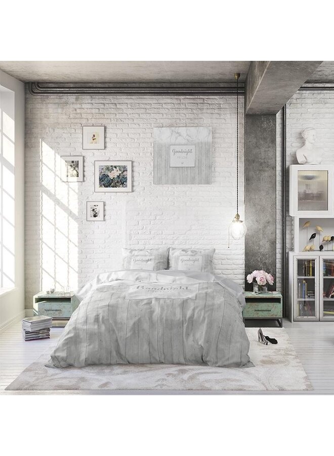 Sleeptime Dekbedovertrek Marble Goodnight 3 Grijs - Blended Katoen