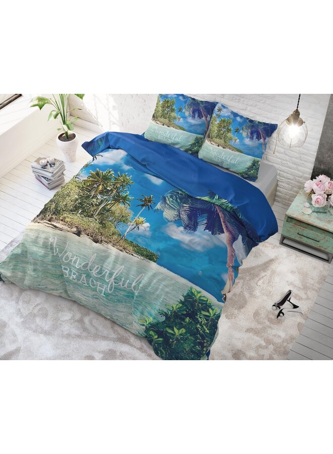 Sleeptime Dekbedovertrek Wonderful Beach Blauw - Blended Katoen