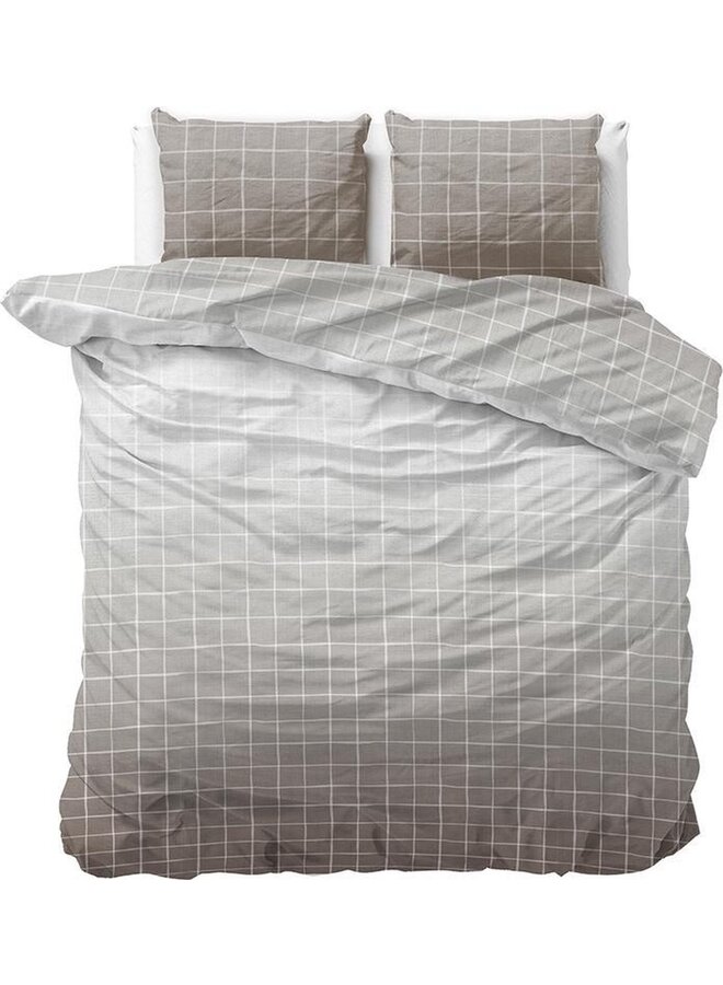 Dekbedovertrek Royal Block Taupe - Blended Katoen