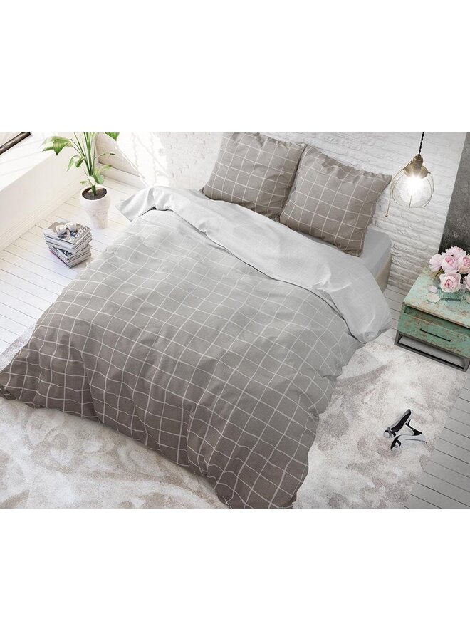 Sleeptime Dekbedovertrek Royal Block Taupe - Blended Katoen