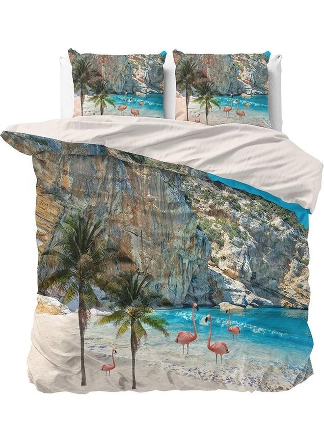 Sleeptime Dekbedovertrek Flamingo Beach Multi - Blended Katoen