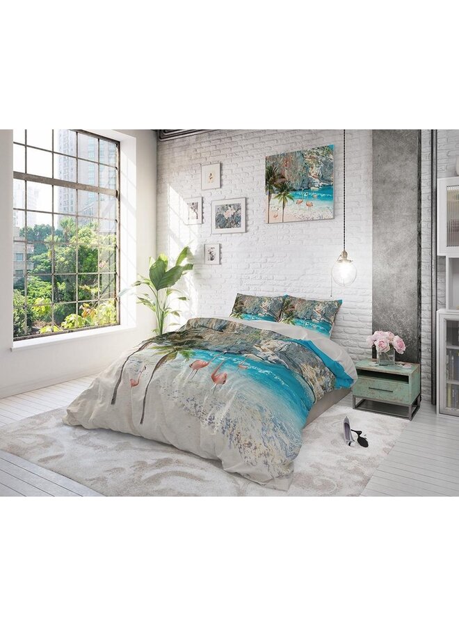 Sleeptime Dekbedovertrek Flamingo Beach Multi - Blended Katoen