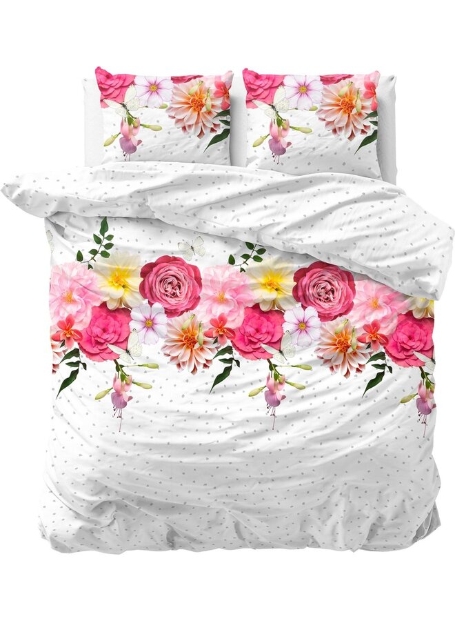 Dekbedovertrek Love Garden Wit - Blended Katoen