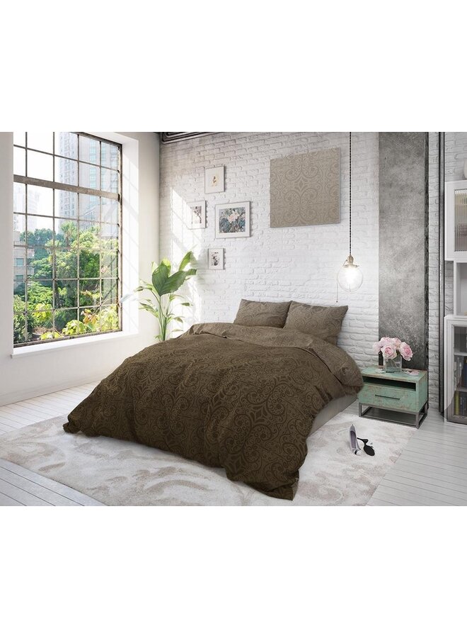 Sleeptime Dekbedovertrek Vintage Paisley Taupe - Blended Katoen