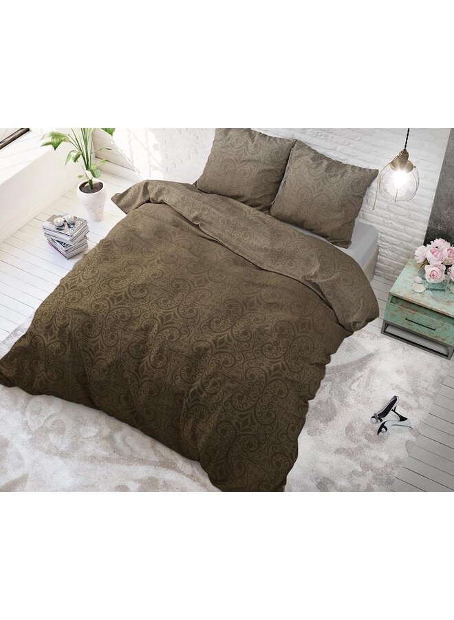 Sleeptime Dekbedovertrek Vintage Paisley Taupe - Blended Katoen