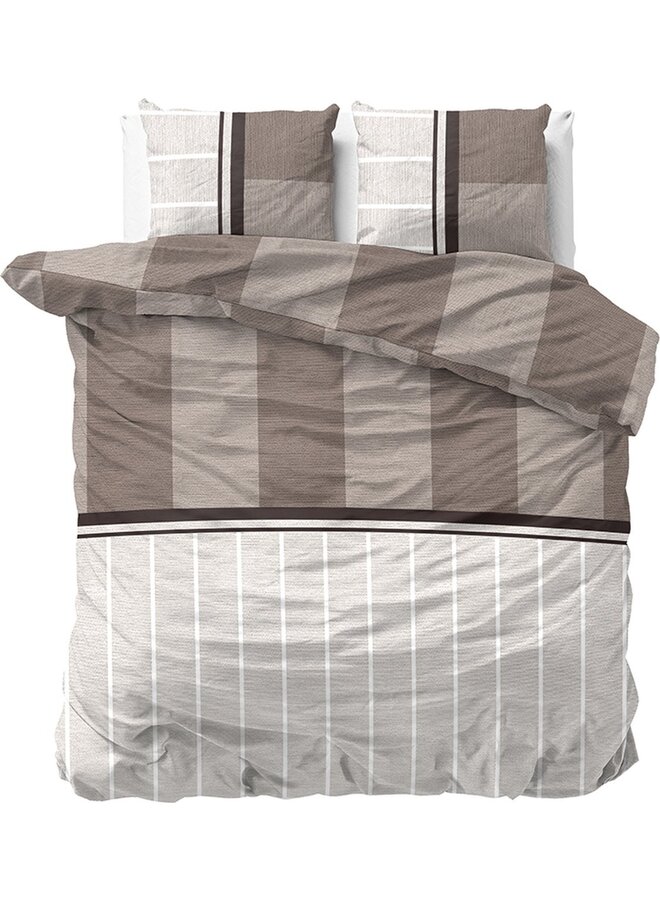 Dekbedovertrek Langley Taupe - Blended Katoen