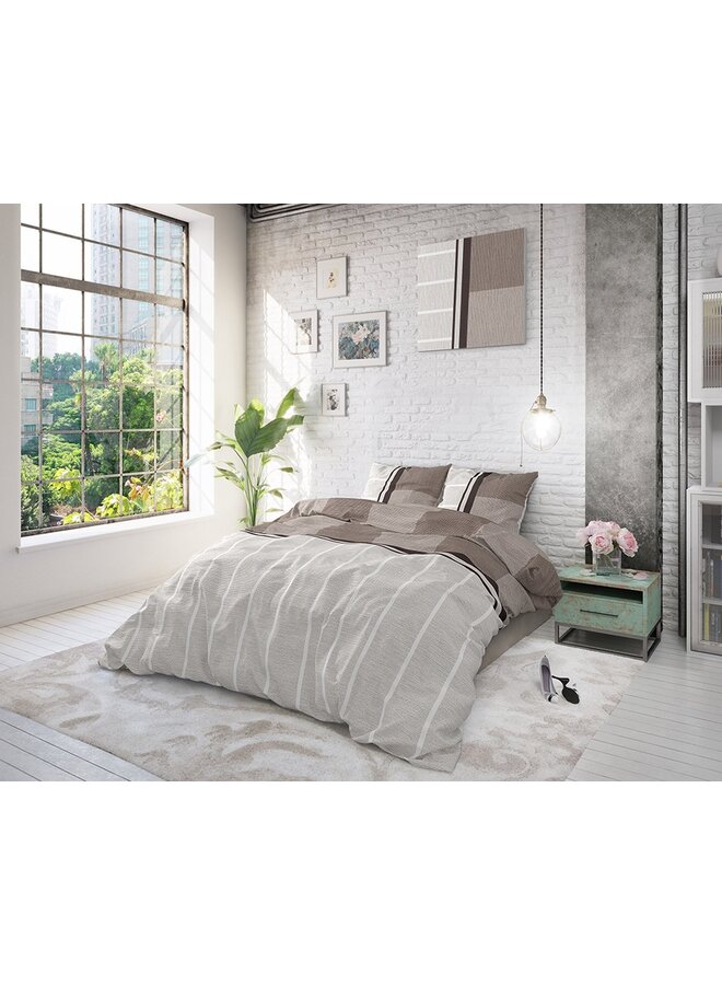 Sleeptime Blended Katoen Dekbedovertrek Taupe