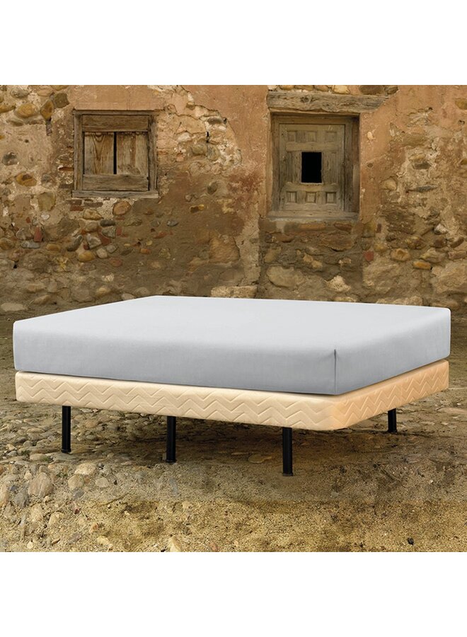 Cascina Colorini Hoeslaken Grijs - Egyptisch Percale Katoen