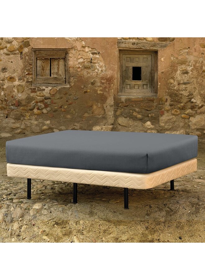 Cascina Colorini Hoeslaken Antraciet - Egyptisch Percale Katoen